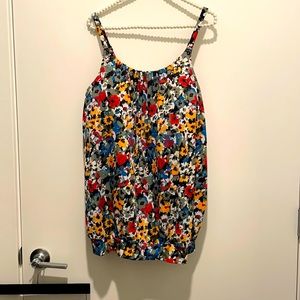 Two piece multi-floral print swimsuit by Cacique size 18 top and bottom.